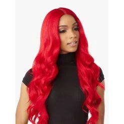Sensationnel Shear Muse HD Lace Wig – Danisha -Beauty Exchanges sensationnel shear muse danisha red krush hd lace wig bold red shades pre plucked hairline glueless fit one size 431533