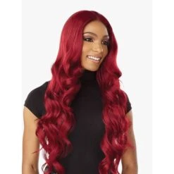 Sensationnel Shear Muse HD Lace Wig – Danisha -Beauty Exchanges sensationnel shear muse danisha red krush hd lace wig bold red shades pre plucked hairline glueless fit one size 550981