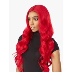 Sensationnel Shear Muse HD Lace Wig – Danisha -Beauty Exchanges sensationnel shear muse danisha red krush hd lace wig bold red shades pre plucked hairline glueless fit one size 974397