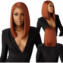 Sensationnel Synthetic Hair Butta Chic Bob Glueless HD Lace Front Wig - LOB Unit 1