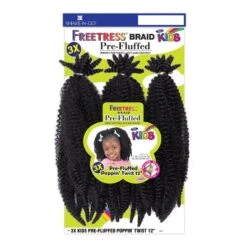 Shake N Go Freetress 3X Kids Synthetic Braid - Pre-Fluffed Poppin' Twist 12" 9 Shake N Go Freetress 3X Kids Synthetic Braid - Pre-Fluffed Poppin' Twist 12" -Beauty Exchanges shake n go freetress 3x kids pre fluffed poppin twist 12 pre stretched tangle free braiding hair for kids 995822