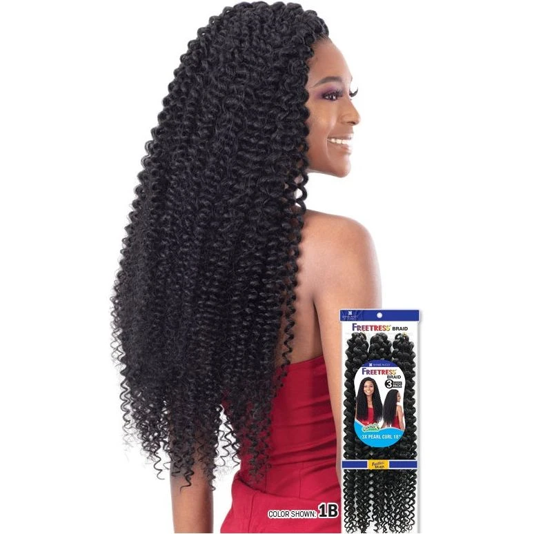 Shake-N-Go Freetress Braid Crochet - 3X Pearl Curl 18” 4 Shake-N-Go Freetress Braid Crochet - 3X Pearl Curl 18” - Image 2