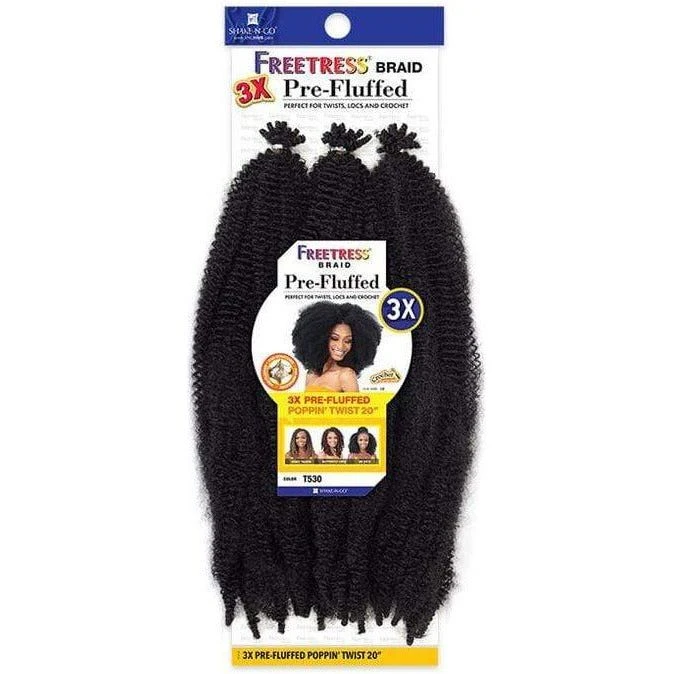 Shake-N-Go Freetress Crochet Braiding Hair - 3x Pre Fluffed Poppin Twist 20” 4 Shake-N-Go Freetress Crochet Braiding Hair - 3x Pre Fluffed Poppin Twist 20” - Image 2