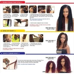Shake N Go Freetress Equal Cuban Twist Braid - 16” -Beauty Exchanges shake n go freetress equal cuban twist braid 16 double strand style bold natural look lightweight soft 522193