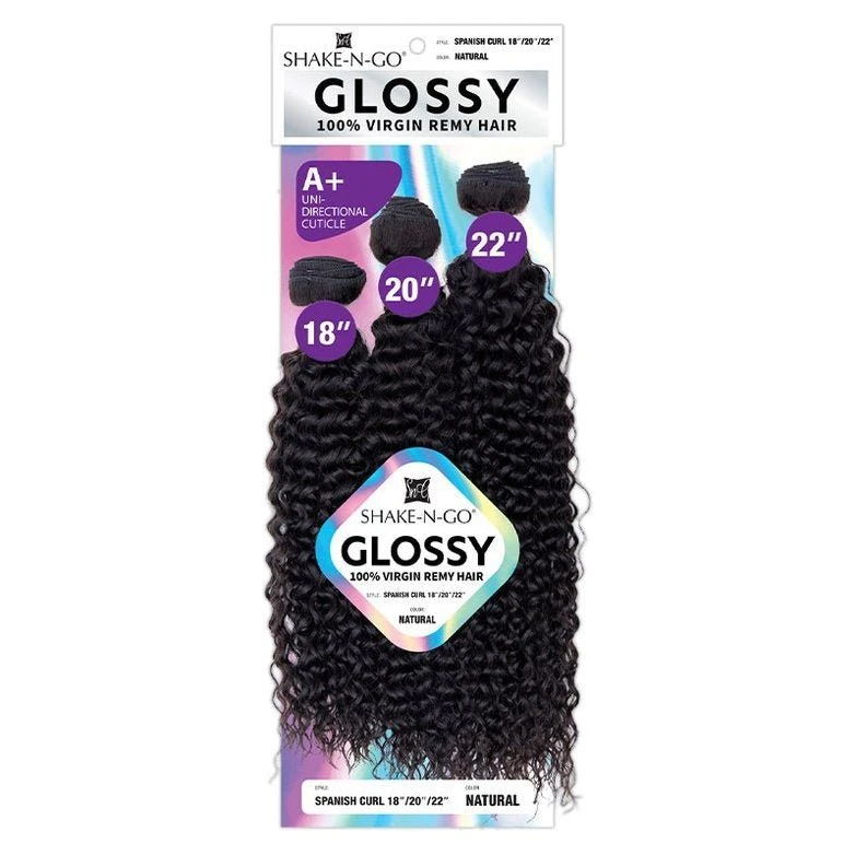 Shake-N-Go Glossy 100% Virgin Remy Hair Bundle Multipack - Spanish Curl 3 Shake-N-Go Glossy 100% Virgin Remy Hair Bundle Multipack - Spanish Curl