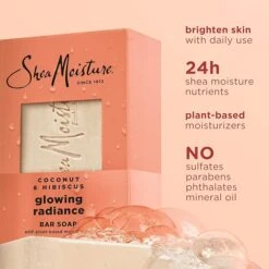 Shea Moisture SheaMoisture Coconut & Hibiscus Glowing Radiance Bar Soap – 8 Oz 10 Shea Moisture SheaMoisture Coconut & Hibiscus Glowing Radiance Bar Soap – 8 Oz -Beauty Exchanges sheamoisture coconut hibiscus glowing radiance bar soap 8 oz 931556