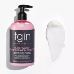 TGIN Rose Water Smoothing Leave-In Conditioner – 13 Oz -Beauty Exchanges tgin rose water smoothing leave in conditioner 13 oz lightweight moisture frizz control for curly coily and wavy hair 204375