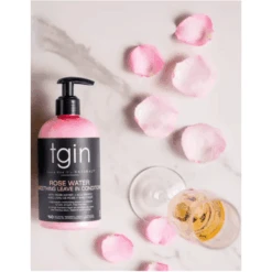 TGIN Rose Water Smoothing Leave-In Conditioner – 13 Oz -Beauty Exchanges tgin rose water smoothing leave in conditioner 13 oz lightweight moisture frizz control for curly coily and wavy hair 749248