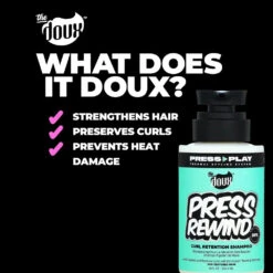 The Doux Press Rewind Shampoo And Fast Forward Conditioner Set - 8 Oz -Beauty Exchanges the doux 2 variants press rewind curl retention shampoo fast forward heat prep conditioner 8 oz protect prep style with confidence 775596
