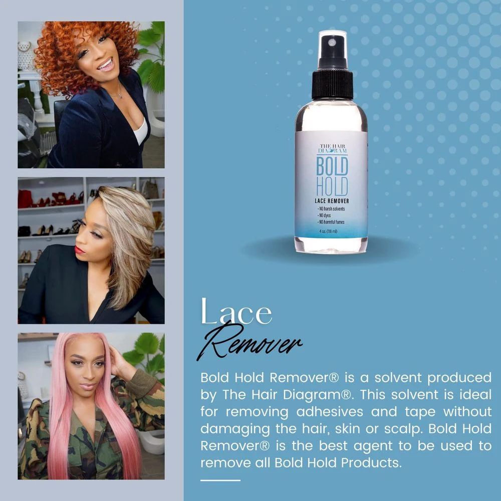 The Hair Diagram Bold Hold Lace Remover Spray - Bond Release For Wigs And Extensions 4 Oz 8 The Hair Diagram Bold Hold Lace Remover Spray - Bond Release For Wigs And Extensions 4 Oz - Image 6