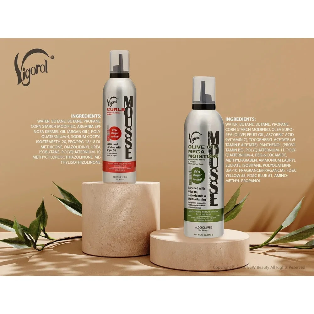 Vigorol Curling Mousse - Moisturizing Anti-Frizz For Frizzy Hair 12 Oz 6 Vigorol Curling Mousse - Moisturizing Anti-Frizz For Frizzy Hair 12 Oz - Image 4