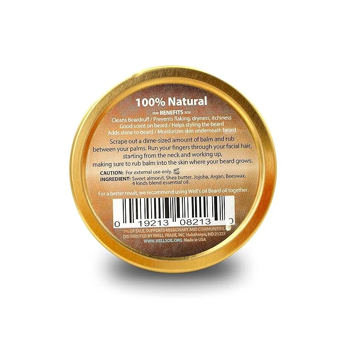 Well’s Oil Beard Balm Original – Nourishing Beard Care-2 Oz 5 Well’s Oil Beard Balm Original – Nourishing Beard Care-2 Oz - Image 3
