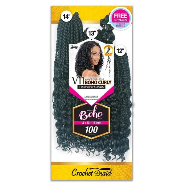 Zury Sis V11 Boho Curly Synthetic Crochet Braid 12"-14" 5 Zury Sis V11 Boho Curly Synthetic Crochet Braid 12"-14" - Image 3